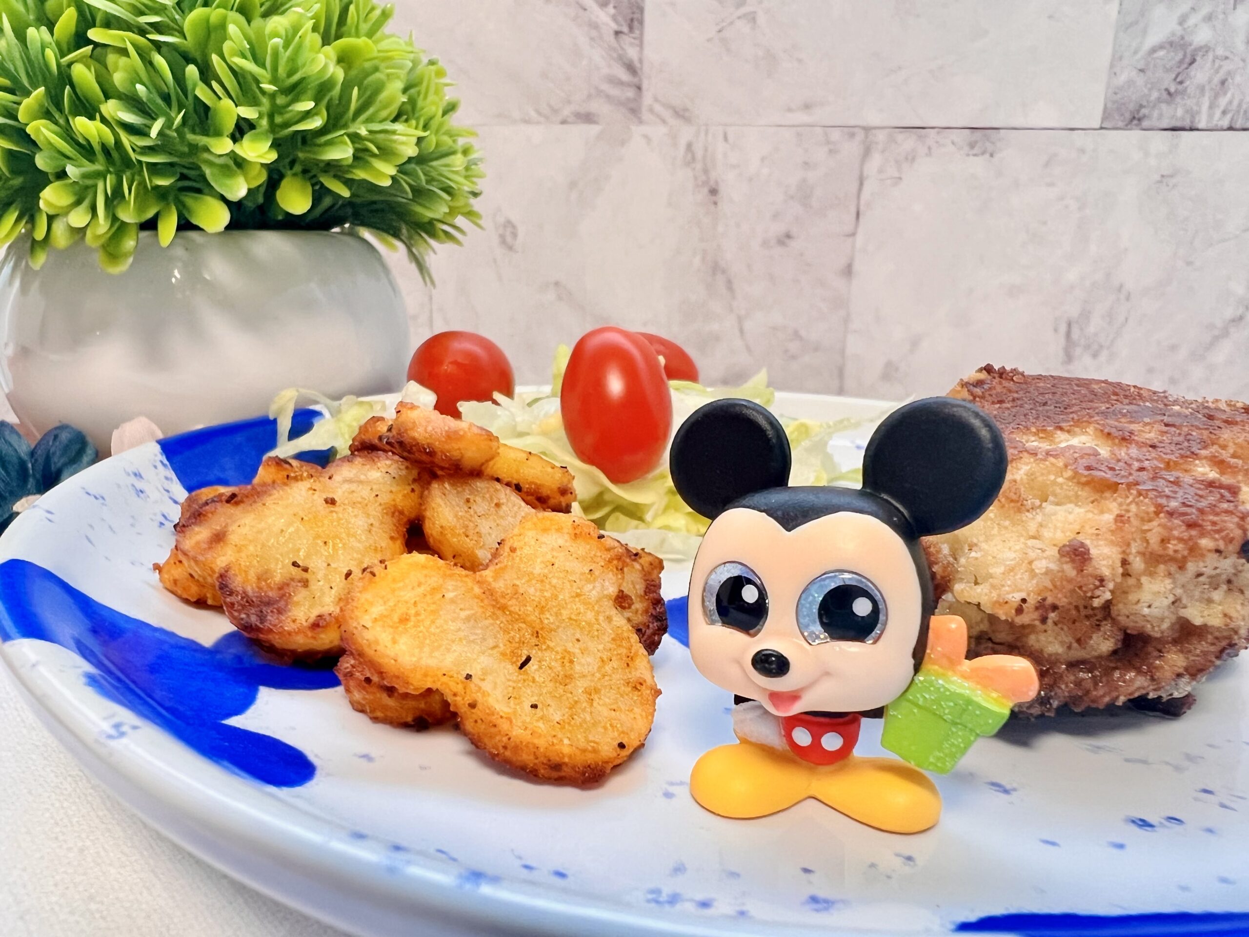 Oven-baked Mickey Mouse Potatoes